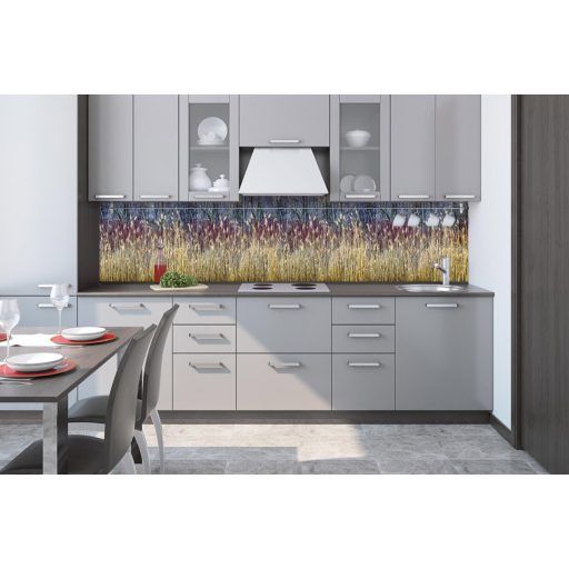 Téli nád, konyhai matrica hátfal, 260 cm