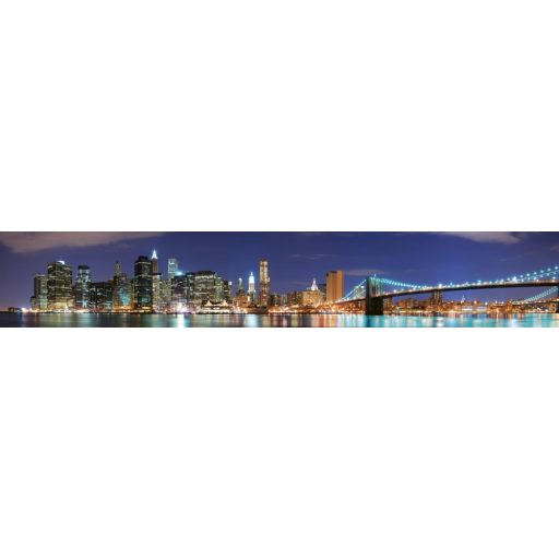 Manhattan fényei, konyhai matrica hátfal, 350 cm