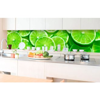 Lime szeletek, konyhai matrica hátfal, 350 cm