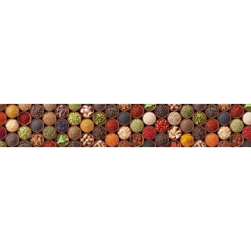 Fűszerek tálkában, konyhai matrica hátfal, 350 cm