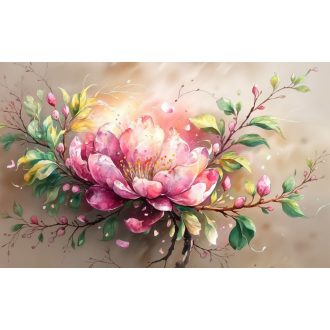 Virágzó tavaszi faág, vlies poszter tapéta