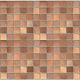   Toscana barna mozaik - ezüst fuga mintás öntapadós tapéta, 2 méter