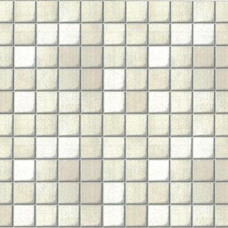   Toscana fehér mozaik - ezüst fuga mintás öntapadós tapéta