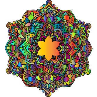 Virág mandala, falmatrica