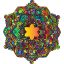 Virág mandala, falmatrica