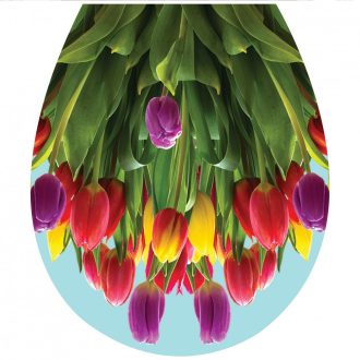 Tulipánok, toalett díszítő matrica