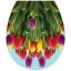 Tulipánok, toalett díszítő matrica