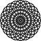 Mandala, fekete-fehér falmatrica