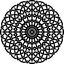 Mandala, fekete-fehér falmatrica