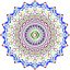 Kromatikus színek, mandala falmatrica