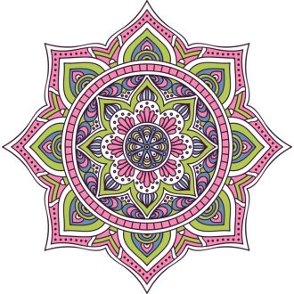 Pasztell mandala, falmatrica