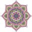 Pasztell mandala, falmatrica