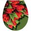 Piros tulipánok, toalett díszítő matrica