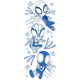   Marvel Pókember és Csodálatos Barátai Kék Vonalak, fotótapéta