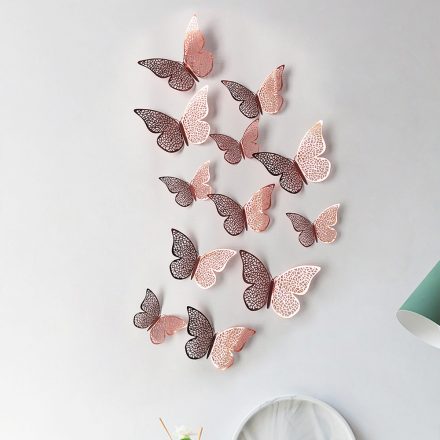3D háló hatású pillangók, dekoratív matrica