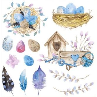 Vintage húsvéti ablakmatrica, sztatikus28