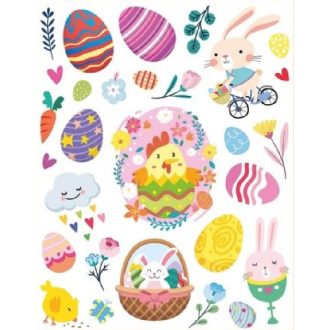 Mesés Húsvét1, sztatikus ablakmatrica