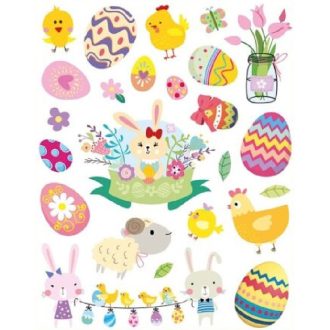 Mesés Húsvét2, sztatikus ablakmatrica