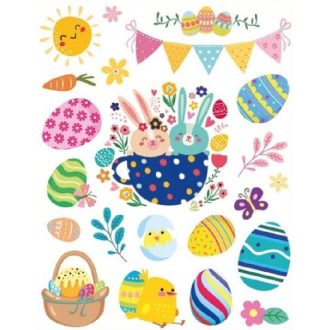 Mesés Húsvét4, sztatikus ablakmatrica