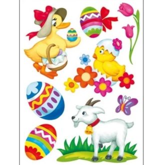 Húsvétkor, sztatikus ablakmatrica