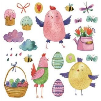 Csibeudvar1, húsvéti sztatikus ablakmatrica