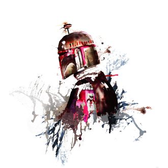 Star Wars Akvarell Boba Fett, poszter tapéta