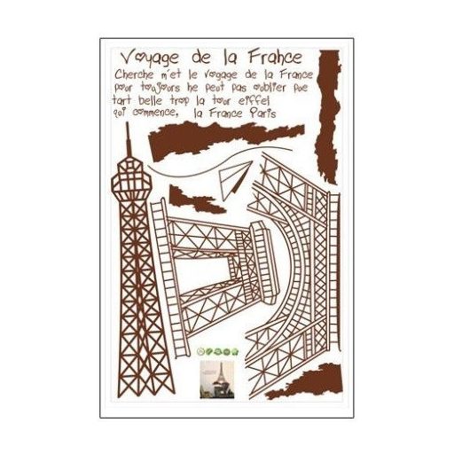 Eiffel torony falmatrica, barna