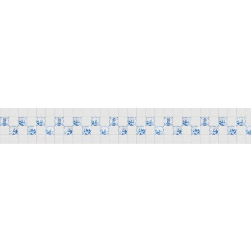 Kék csempeminta, konyhai matrica hátfal, 420 cm