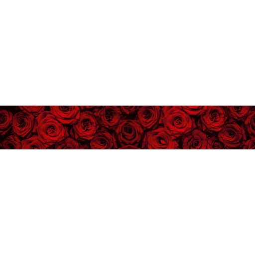 Vörös rózsák, konyhai matrica hátfal, 260 cm