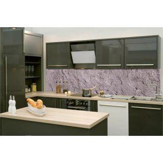 Rusztikus sötét stukkó, konyhai matrica hátfal, 260 cm