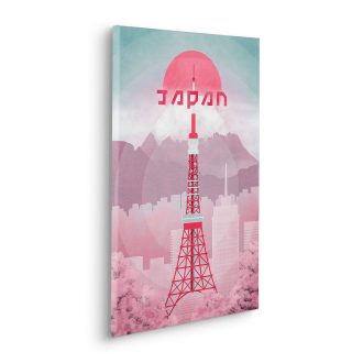Vintage utazás Japán, vászonkép