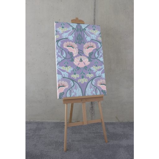 Mandala mályva, vászonkép