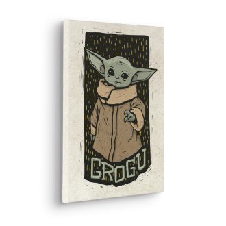 Star Wars The Mandalorian Grogu Lino-vágás, vászonkép
