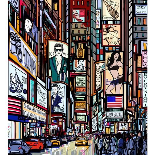 Times Square, poszter tapéta 225*250 cm