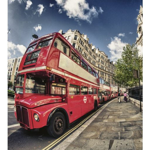 Piros busz Londonban, poszter tapéta 225*250 cm