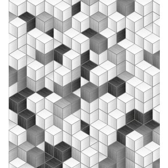 Fekete-fehér alakzatok, poszter tapéta 225*250 cm