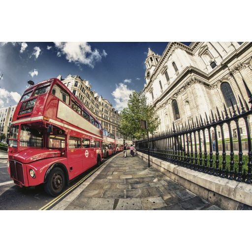 Piros busz Londonban, poszter tapéta 375*250 cm