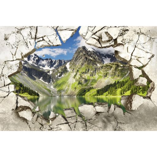 Áttört fal - tájkép, poszter tapéta 375*250 cm