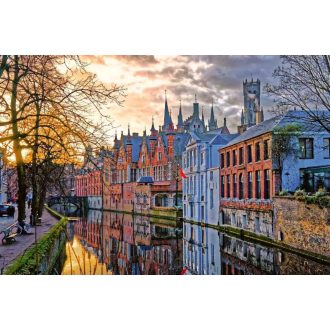 Csatornák Bruges-ben, poszter tapéta 375*250 cm