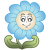 Kék Lily virágok, falmatrica