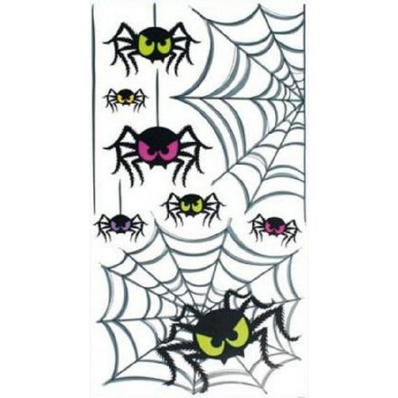 Halloween pókok, falmatrica