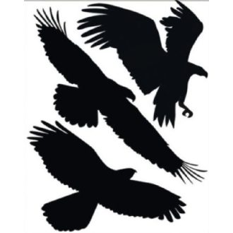 Fekete madár sziluettek2, ablakmatrica