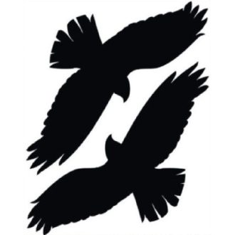 Fekete madár sziluettek3, ablakmatrica