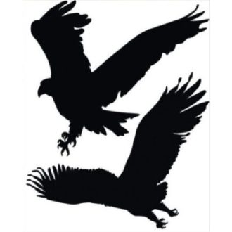 Fekete madár sziluettek4, ablakmatrica