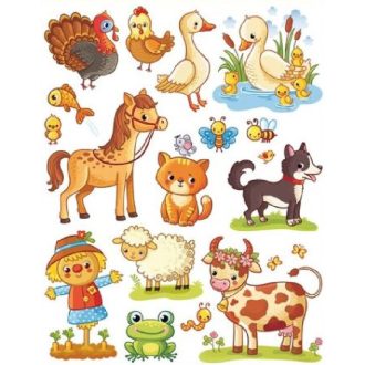 Pulykától tehénig állatos mesés ablakdekor