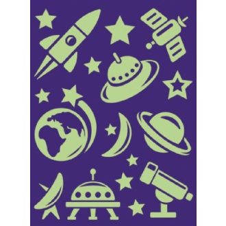 Űrállomás, éjjel világító ablakmatrica