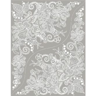 Csipkés sarokminták sztatikus ablakdekorációként