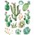 Kaktuszok2, sztatikus ablakmatrica