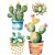 Kaktuszok3, sztatikus ablakmatrica