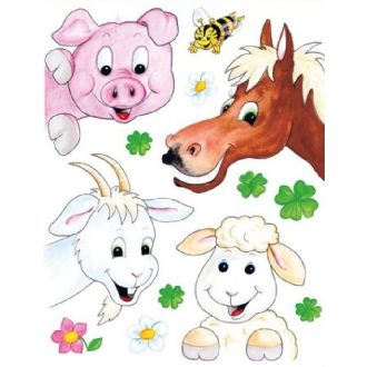 Kukucskáló malacék aranyos mesés ablakmatricán